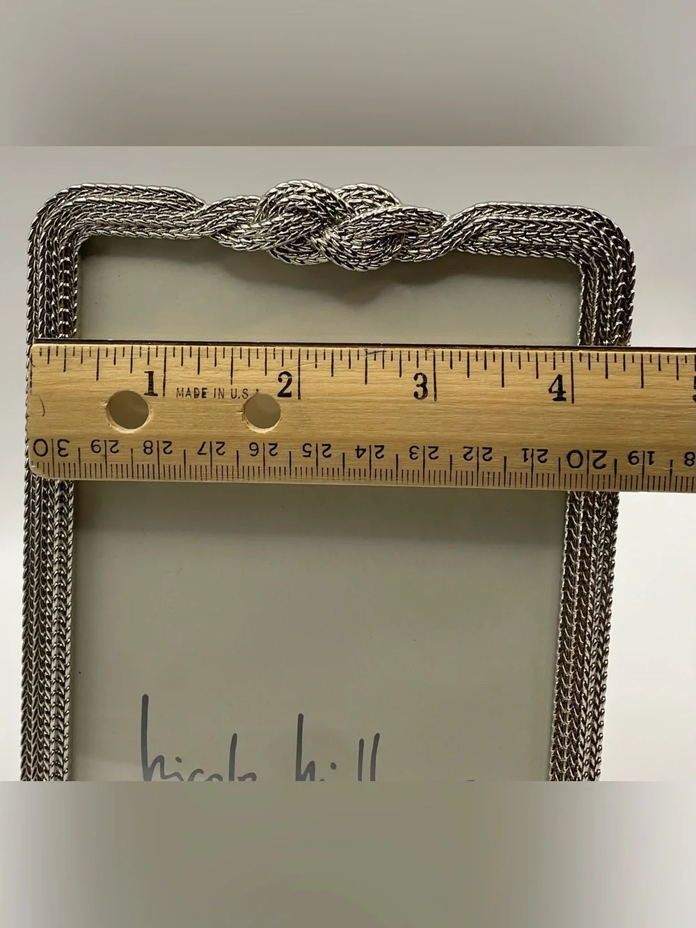 Nicole Miller Silver Braided Knot Accent Picture Frame 4